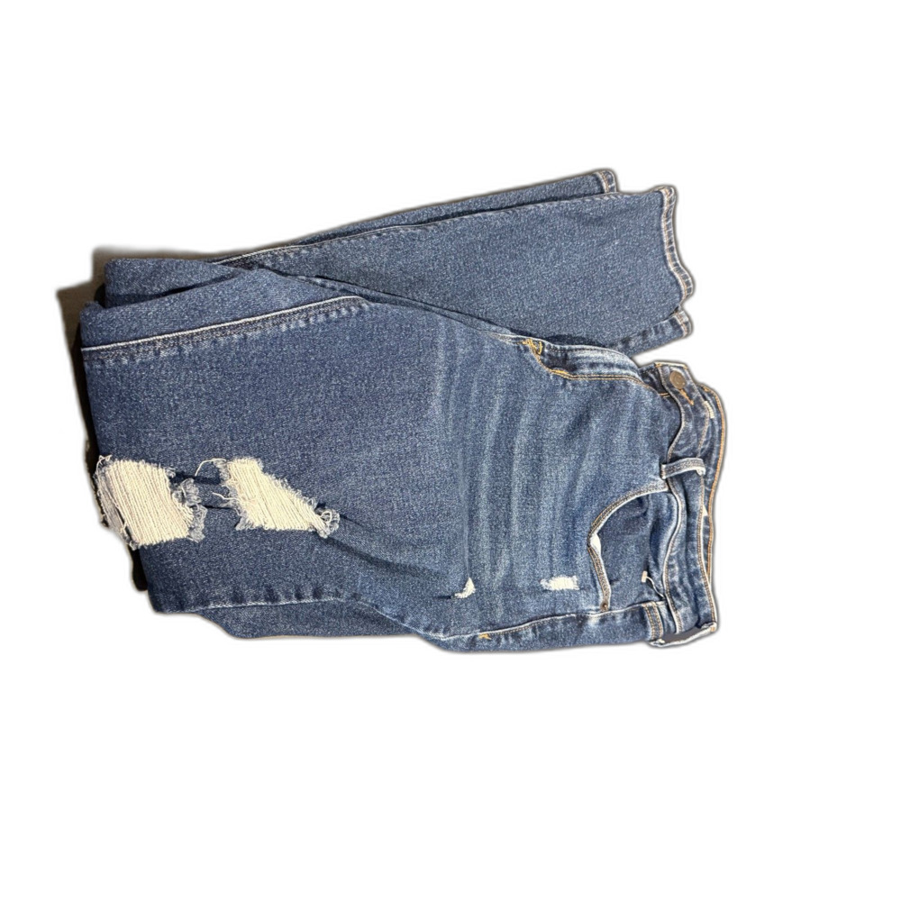 16 Old Navy Rockstar super skinny mid rise jeans dark blue
